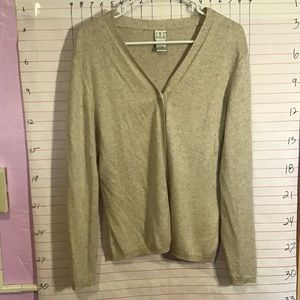 INC INTIMATES women’s 1 button sweater Lg, very Lt brown